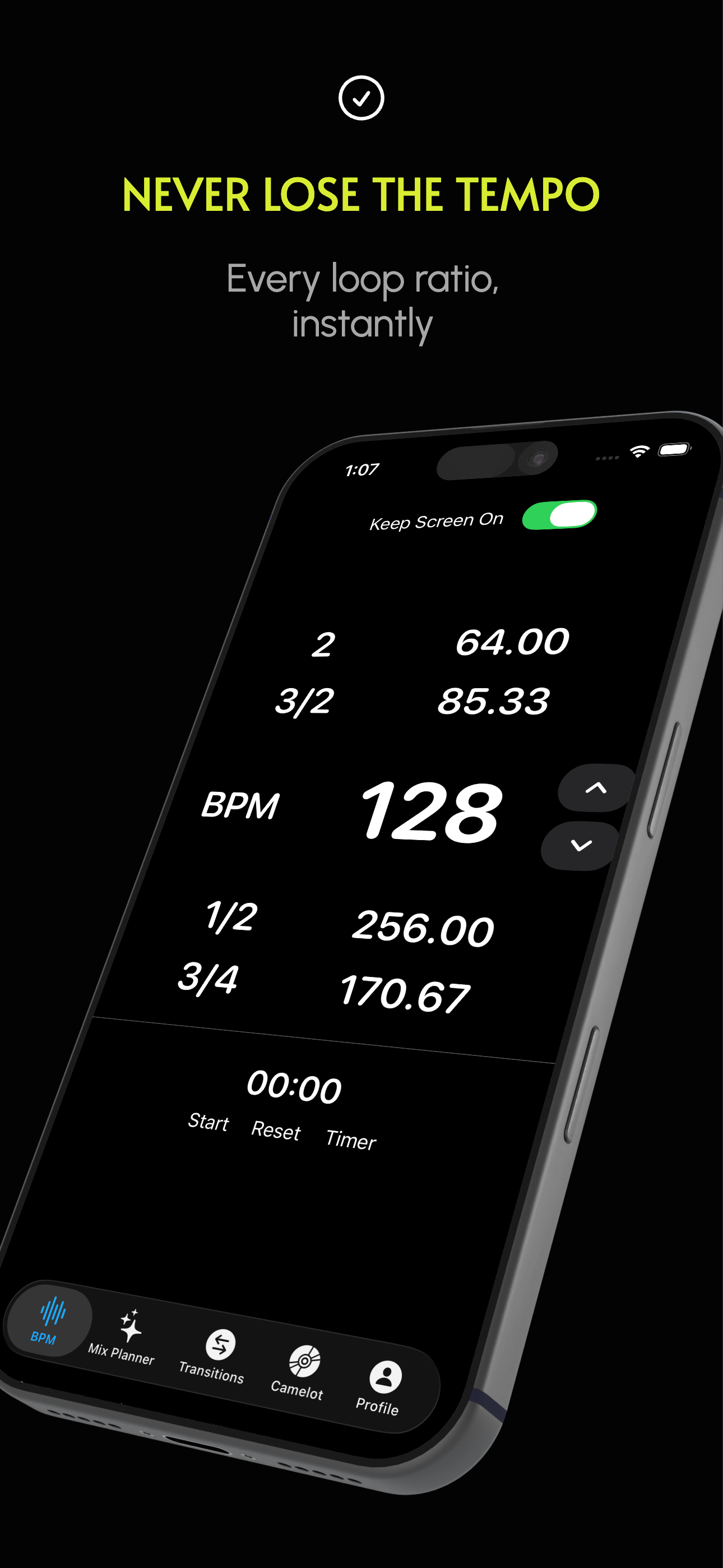 Screenshot of DJ BPM Assistant