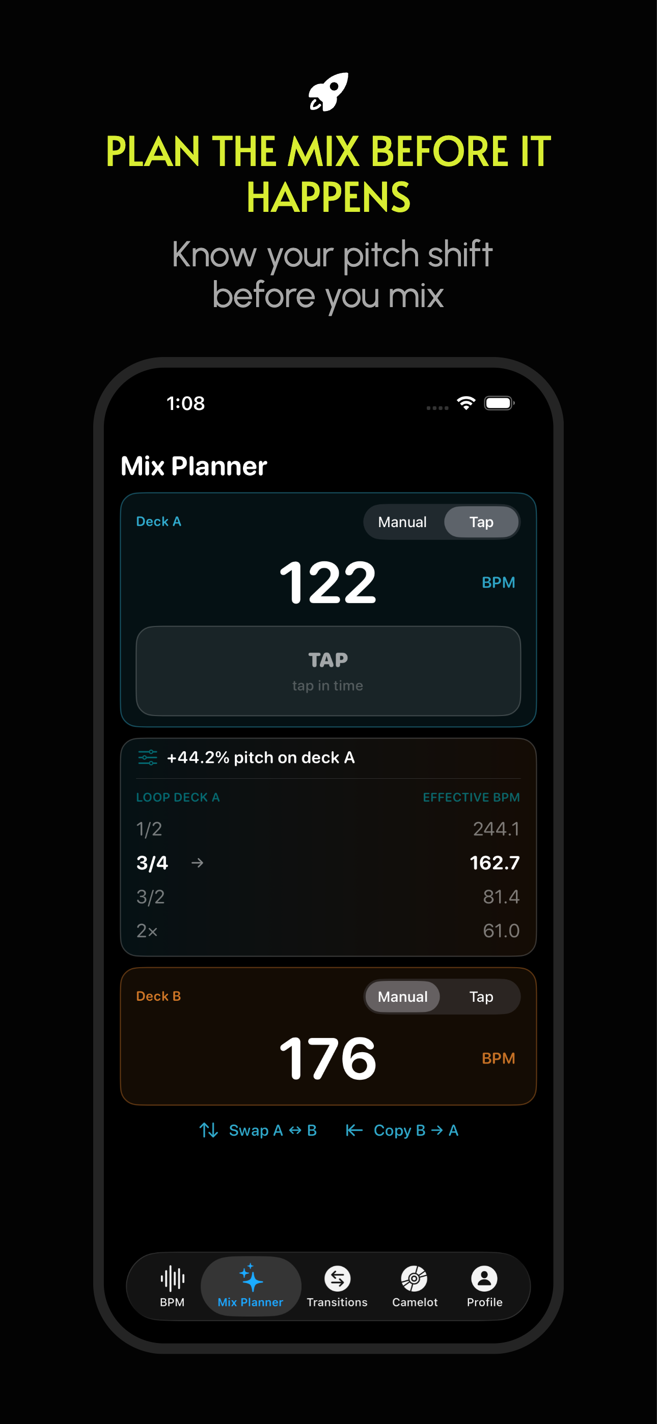 Screenshot of DJ BPM Assistant