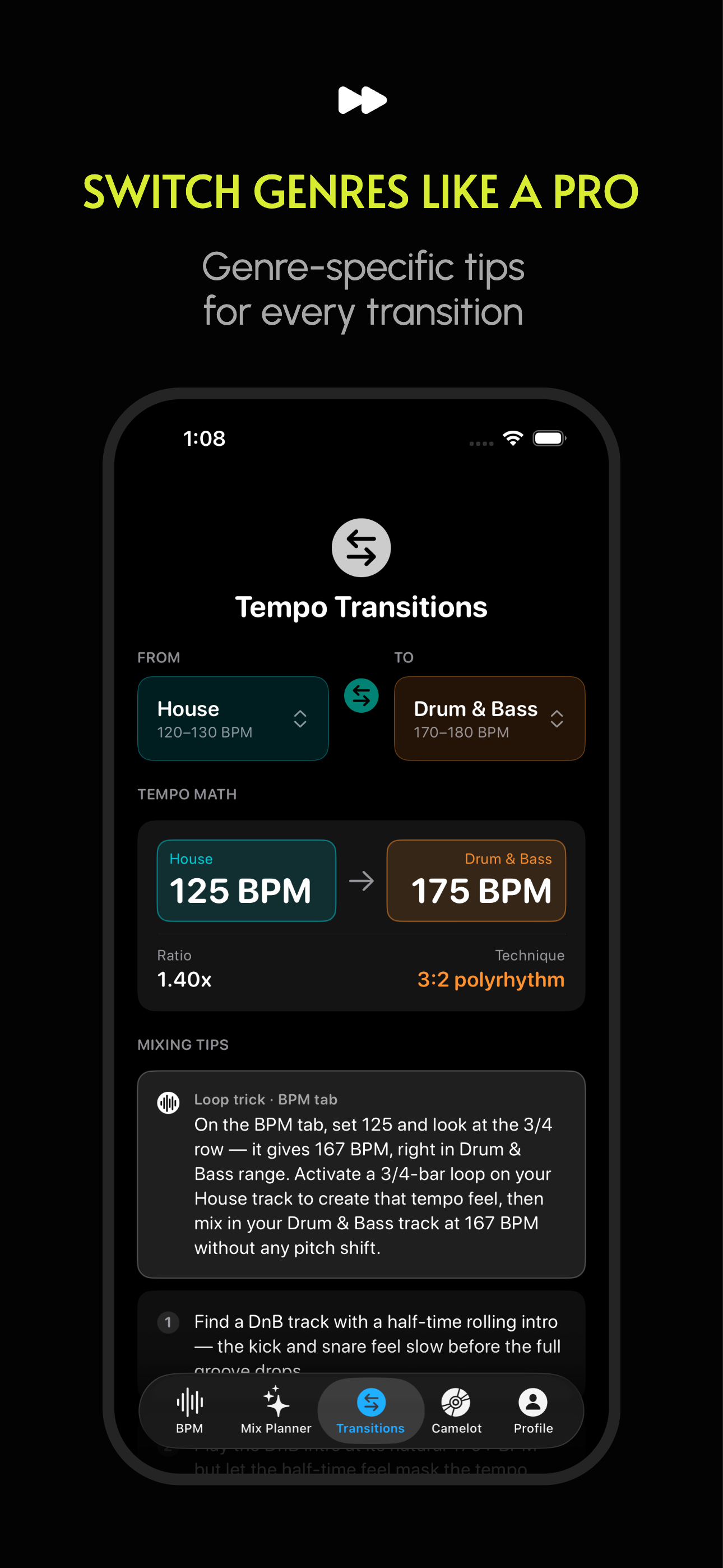 Screenshot of DJ BPM Assistant