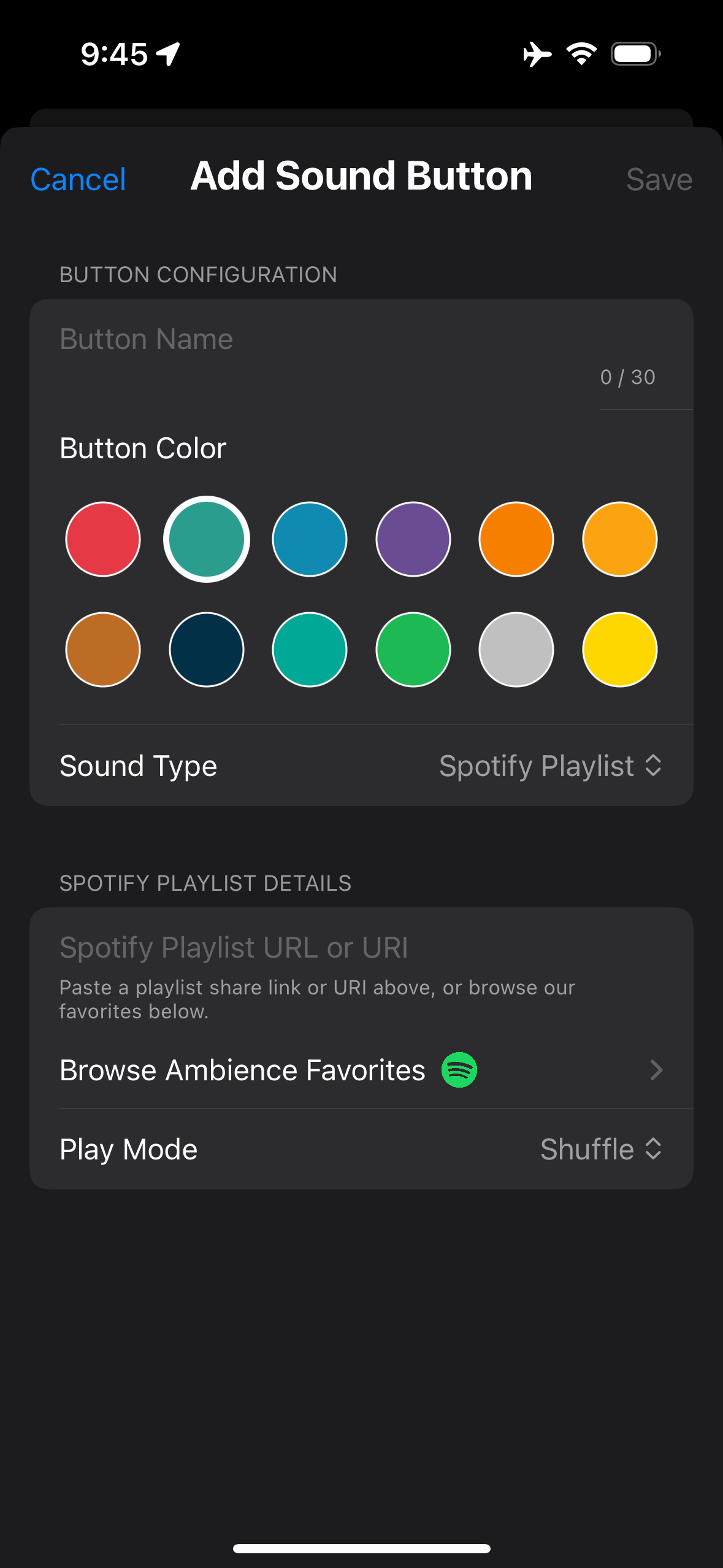 Screenshot of Dungeon Soundboard custom effects