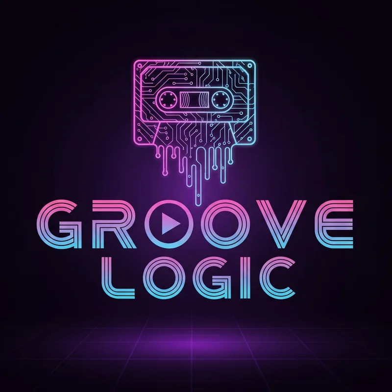 Groove Logic neon cassette logo